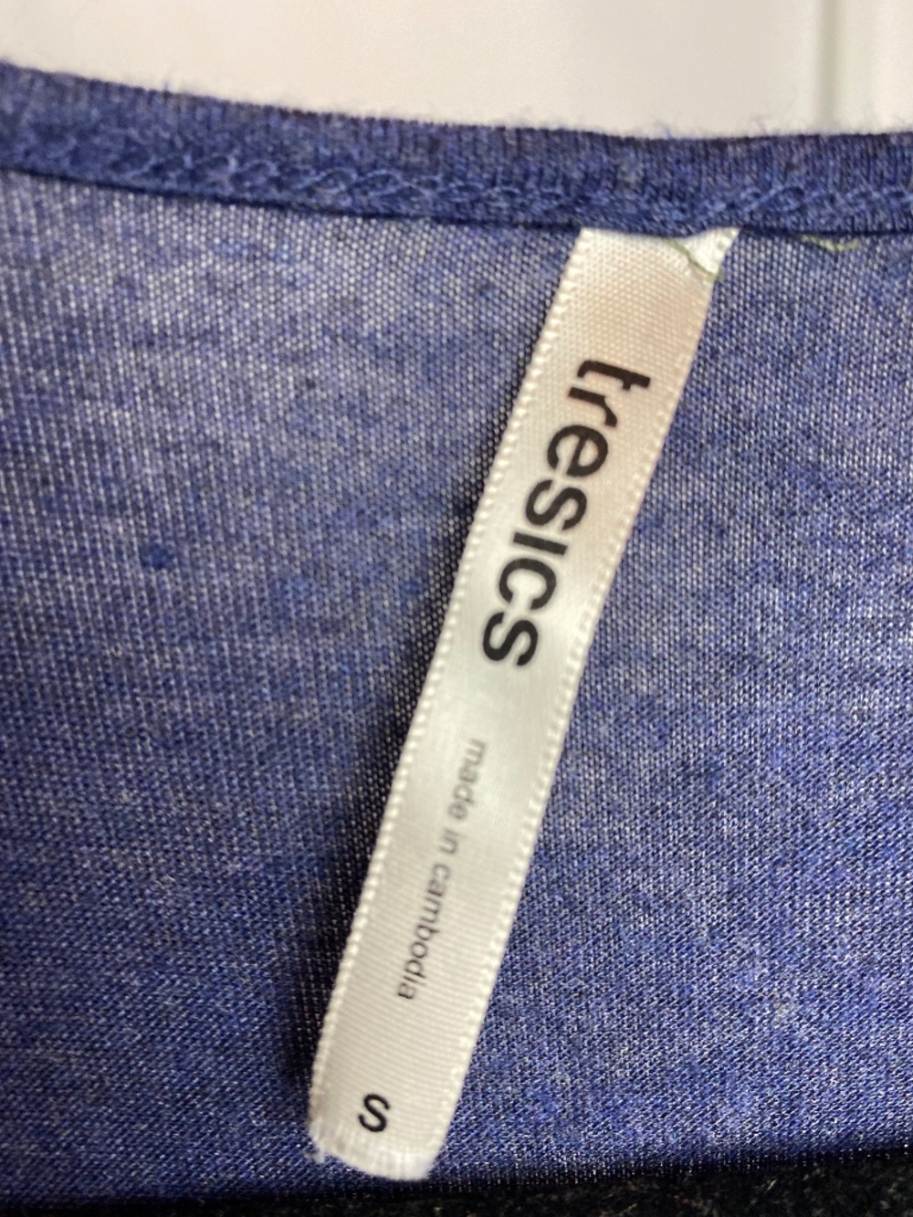 Tresics Womenʻs Blue "Blessed" Rhinestone Embellished Rayon Tank Top Small - Picture 2 of 6